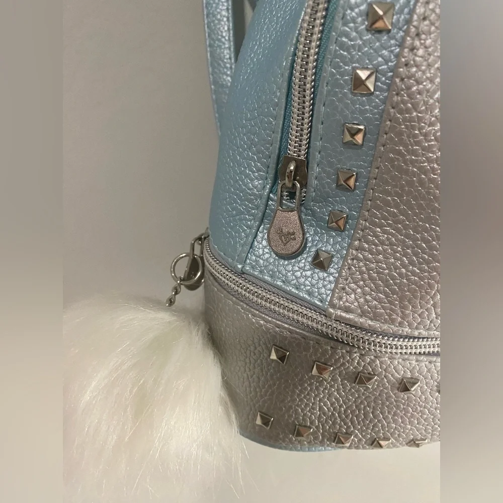 Justice - Light Blue Metallic Junior Mini Backpack